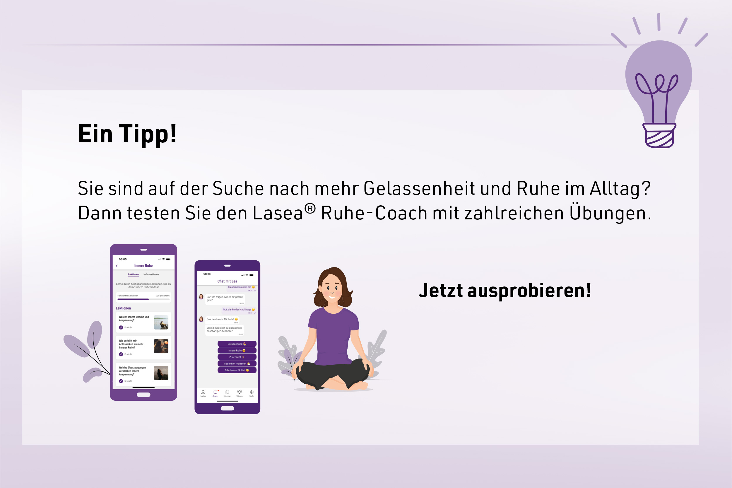 Teaser für Lasea-Ruhe-Coach
